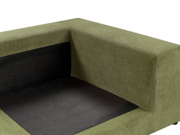 Sofa Stoff Polyester Grønn 240 cm x 120 cm x 61 cm Sofa 3 Seter Polstret Rygg Skinnespor Armlener Stue Moderne Komfortabel Koselig