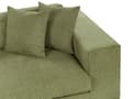 Miniatyrbild 7 av 11: Soffa Tyg Polyester Grön 240 cm x 120 cm x 61 cm Soffa 3-Sits Kuddar Armstöd Vardagsrum Modern Bekväm Mysig