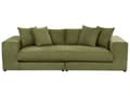 Miniatyrbild 1 av 11: Soffa Tyg Polyester Grön 240 cm x 120 cm x 61 cm Soffa 3-Sits Kuddar Armstöd Vardagsrum Modern Bekväm Mysig
