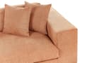 Miniatyrbild 7 av 11: Soffa Tyg Polyester Orange 240 cm x 120 cm x 61 cm Soffa 3-Sits Kuddar Armstöd Vardagsrum Modern Bekväm Mysig