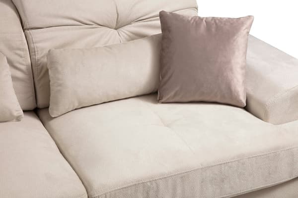 Chic Home Friida kulmasohva divaanilla 190x308 cm L, luonnonvalkoinen
