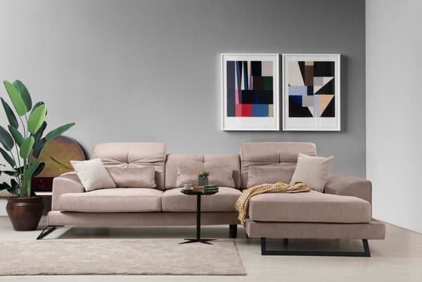 Chic Home Friida kulmasohva divaanilla 190x308 cm R, beige