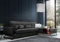 Pikkukuva 6 / 9: Chic Home Friida kulmasohva divaanilla 190x308 cm R, tummanharmaa