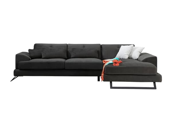 Chic Home Friida kulmasohva divaanilla 190x308 cm R, tummanharmaa