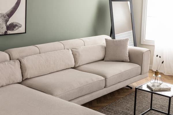 Chic Home Jaana kulmasohva divaanilla 198x308 cm, L vaaleanbeige