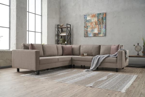 Chic Home Kaarina Pellava kulmasohva 258x258 cm, beige