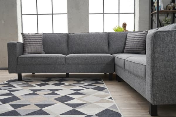 Chic Home Kaarina Pellava kulmasohva 258x258 cm, harmaa