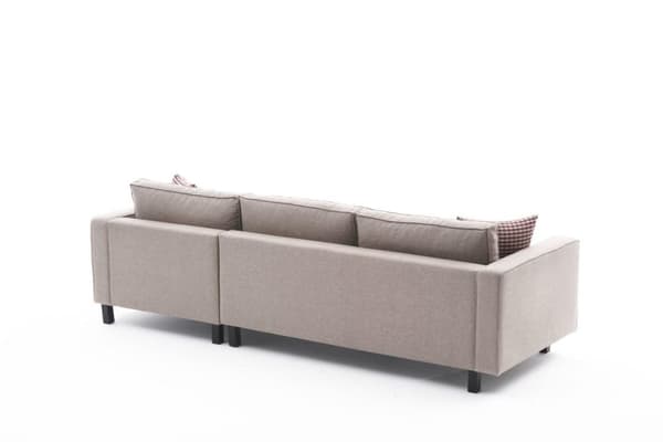 Chic Home Kaarina Pellava kulmasohva divaanilla 258x181 cm R, beige