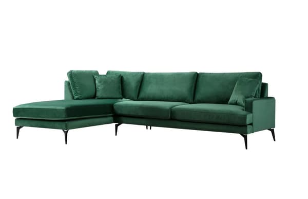 Chic Home Pauliina kulmasohva divaanilla 283x180 cm L, vihreä