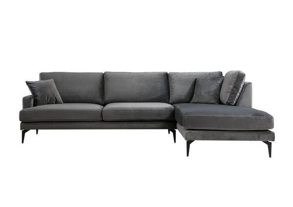 Chic Home Pauliina kulmasohva divaanilla 283x180 cm R, antrasiitti