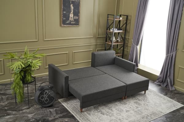 Chic Home Alina kulmavuodesohva divaanilla 215x150 cm R, antrasiitti