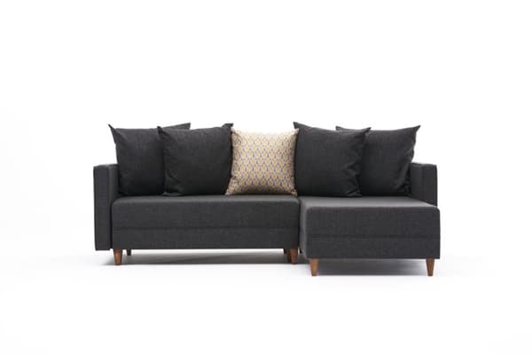 Chic Home Alina kulmavuodesohva divaanilla 215x150 cm R, antrasiitti