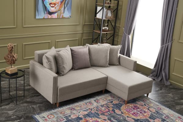 Chic Home Alina kulmavuodesohva divaanilla 215x150 cm R, beige
