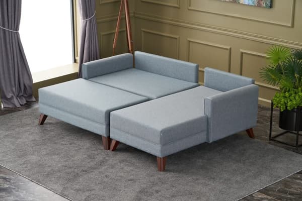 Chic Home Bea kulmavuodesohva rahilla 205x140 cm R, sininen