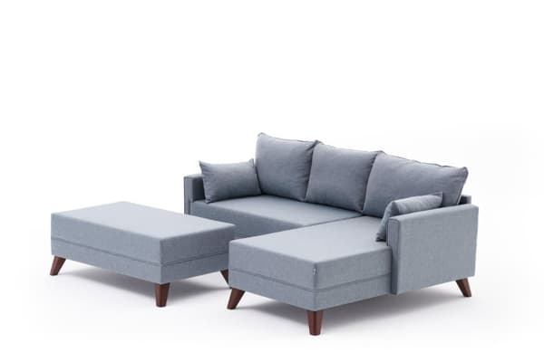 Chic Home Bea kulmavuodesohva rahilla 205x140 cm R, sininen