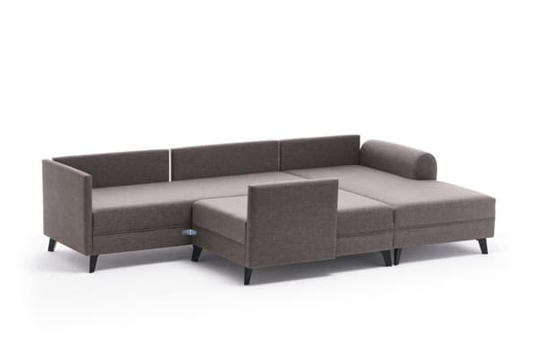 Chic Home Bessi kulmavuodesohva divaanilla 300x202 cm, ruskea