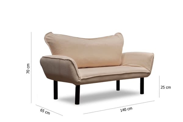 Chic Home Chloe 2-istuttava vuodesohva 140 cm, beige