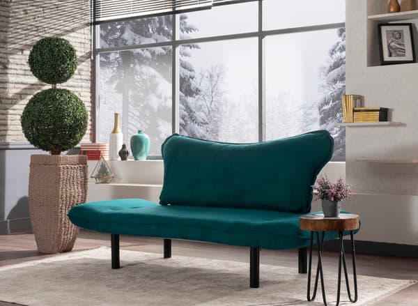 Chic Home Chloe 2-istuttava vuodesohva 140 cm, petrooli