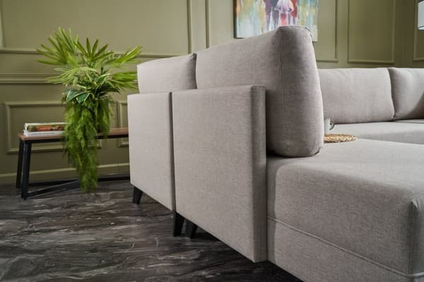 Chic Home Elsa kulmavuodesohva divaanilla 300x202 cm, vaaleanbeige