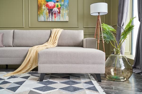 Chic Home Elsa kulmavuodesohva divaanilla 300x202 cm, vaaleanbeige
