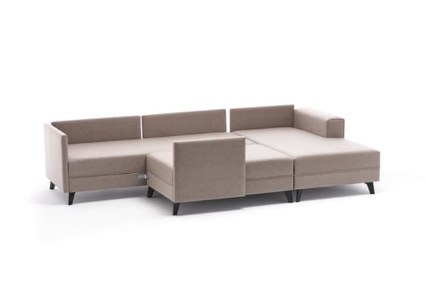 Chic Home Elsa kulmavuodesohva divaanilla 300x202 cm, vaaleanbeige