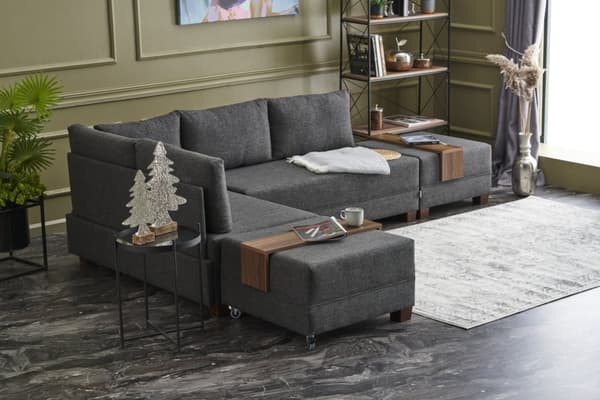 Chic Home Floora kulmavuodesohva 210x280 cm L, antrasiitti
