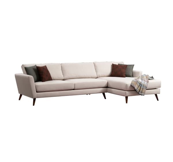 Chic Home Maaninka kulmavuodesohva divaanilla 303x168 cm R, vaaleanbeige