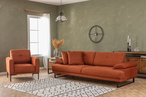 Chic Home Moona 3-istuttava vuodesohva 239 cm, ruoste