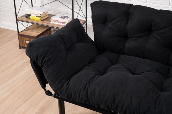 Chic Home Nikka 2-istuttava vuodesohva 155 cm, musta