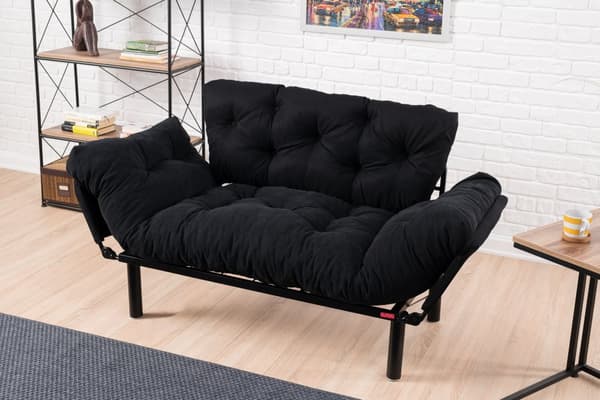 Chic Home Nikka 2-istuttava vuodesohva 155 cm, musta