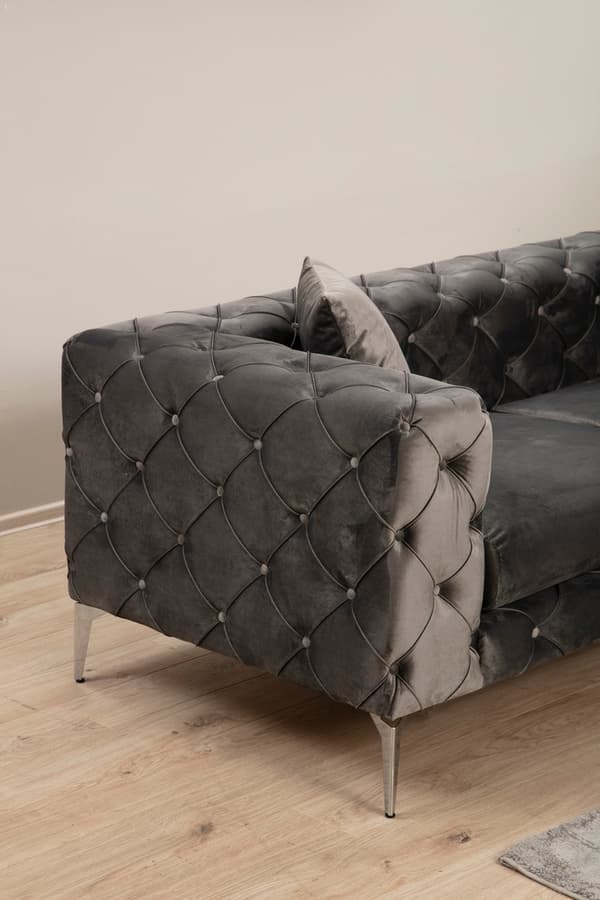 Chic Home Aino 3-istuttava sohva 237 cm, antrasiitti
