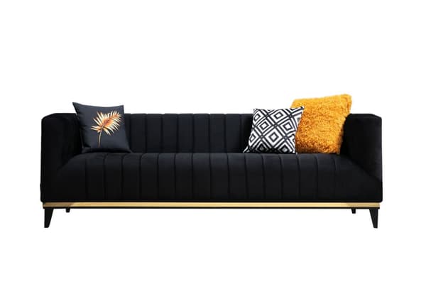 Chic Home Birgitta 3-istuttava sohva 222 cm, musta