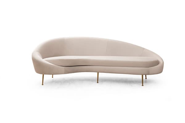 Chic Home Else 3-istuttava sohva, kaareva 255x120 cm L, beige