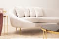 Pikkukuva 2 / 7: Chic Home Else 3-istuttava sohva, kaareva 255x120 cm L, beige