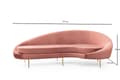 Pikkukuva 7 / 7: Chic Home Else 3-istuttava sohva, kaareva 255x120 cm R, roosa
