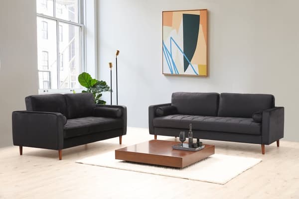 Chic Home Rebekka 3-istuttava sohva 215 cm, musta