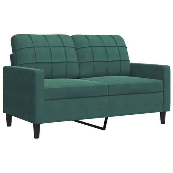 vidaXL 2-personers sofa 120 cm fløjl mørkegrøn