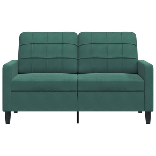 vidaXL 2-personers sofa 120 cm fløjl mørkegrøn