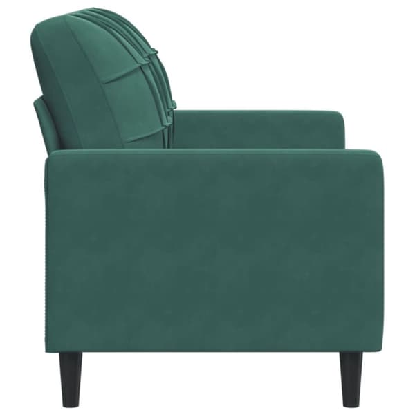vidaXL 2-personers sofa 120 cm fløjl mørkegrøn