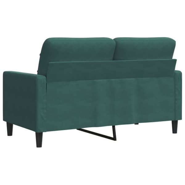 vidaXL 2-personers sofa 120 cm fløjl mørkegrøn