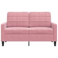 Miniatyrbild 5 av 9: vidaXL Soffa 2-sits rosa 120 cm sammet
