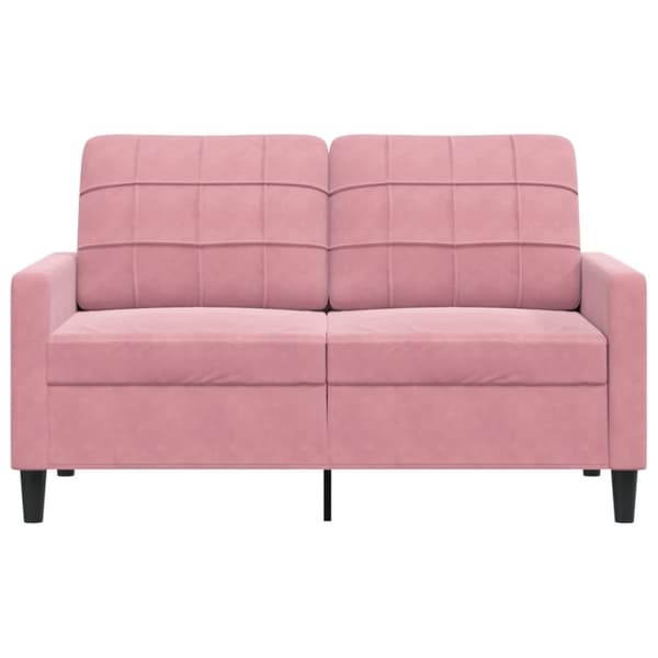 vidaXL Soffa 2-sits rosa 120 cm sammet