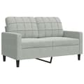 Miniatyrbillede 5 af 9: vidaXL sofasæt 2 dele med hynder velour lysegrå