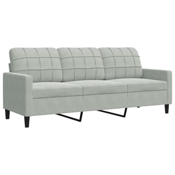 vidaXL sofasæt 2 dele med hynder velour lysegrå