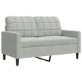 Miniatyrbillede 3 af 9: vidaXL 2-personers sofa 120 cm velour lysegrå