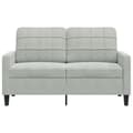 Miniatyrbillede 5 af 9: vidaXL 2-personers sofa 120 cm velour lysegrå