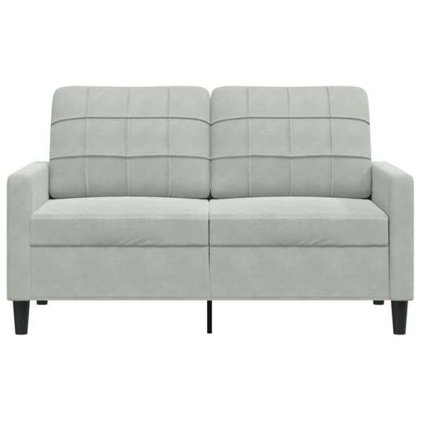 vidaXL 2-personers sofa 120 cm velour lysegrå
