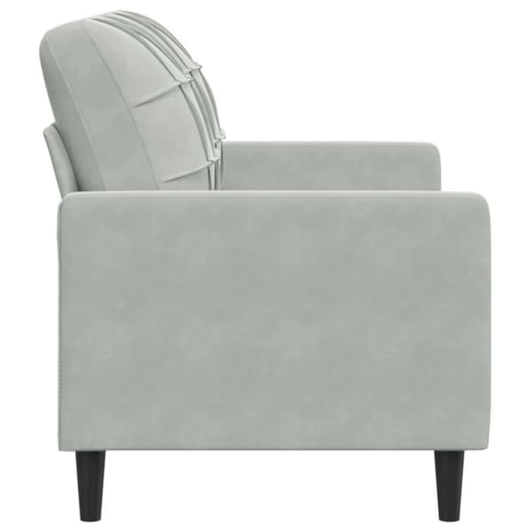 vidaXL 2-personers sofa 120 cm velour lysegrå