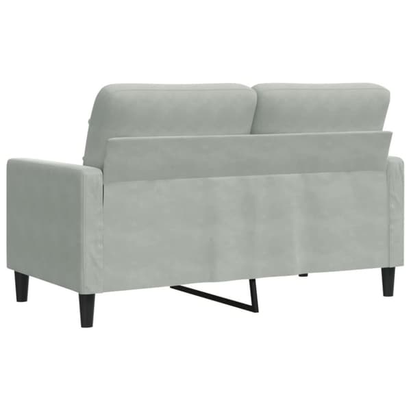 vidaXL 2-personers sofa 120 cm velour lysegrå