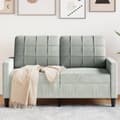 Miniatyrbillede 2 af 9: vidaXL 2-personers sofa 120 cm velour lysegrå